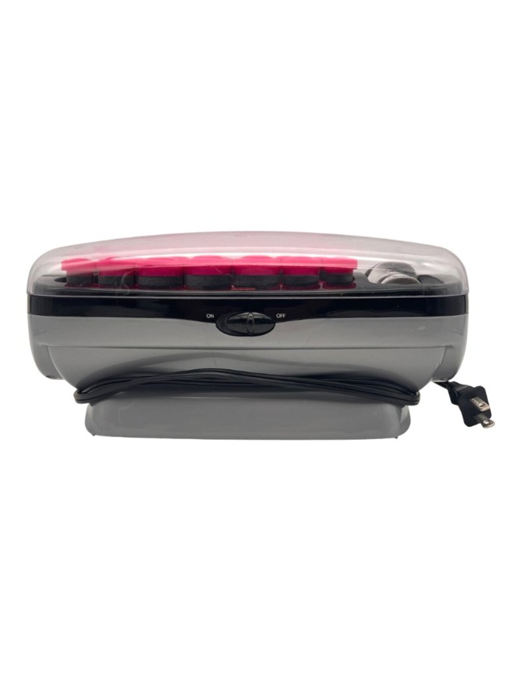 Conair Hairsetter Hot Rollers & 20 Pink Rollers & Clips Heated Case Gray Black - Picture 3 of 10